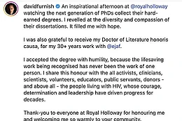 Гордый Элтон Джон поздравил своего мужа Дэвида Ферниша с получением почетной ученой степени во вторник