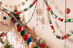 Бумажные гирлянды-цепочки — самый уютный и стильный тренд этого Нового года