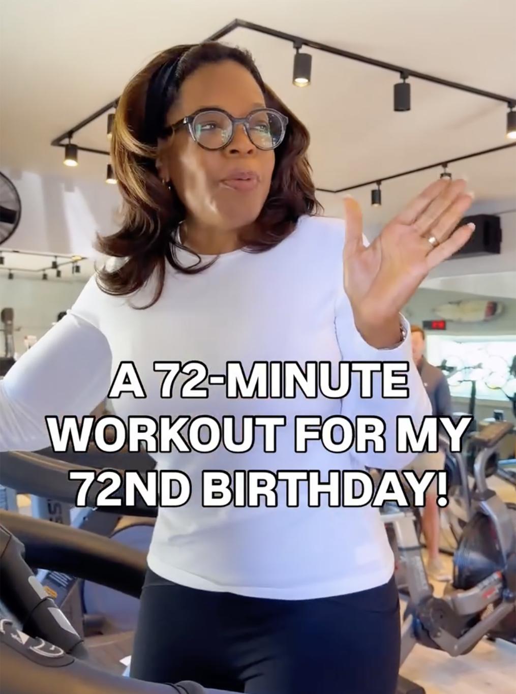 Опра Уинфри отпраздновала свой 72-й день рождения 72 минутами интенсивного кардио