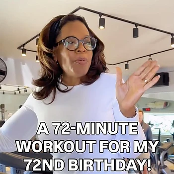 Опра Уинфри отпраздновала свой 72-й день рождения 72 минутами интенсивного кардио