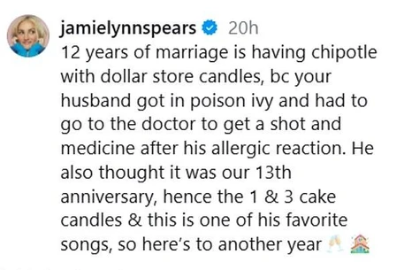 Романтический юбилей Джейми Линн Спирс пошел не по плану