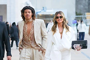 Хайди Клум и ее сын Генри Сэмюэль на красной дорожке