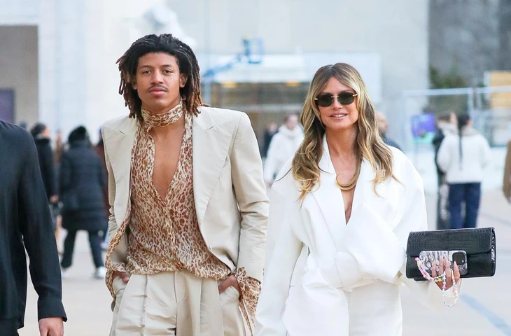 Хайди Клум и ее сын Генри Сэмюэль на красной дорожке