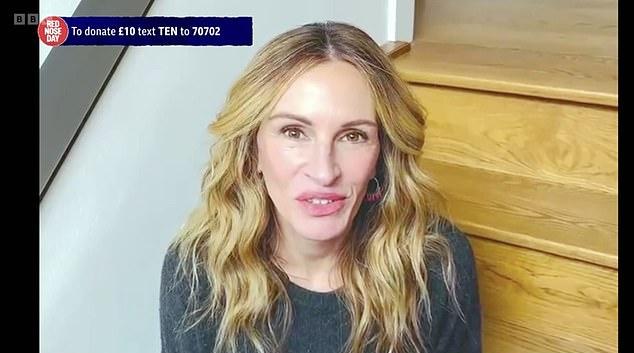 Джулия Робертс неожиданно приняла участие в Red Nose Day на Comic Relief