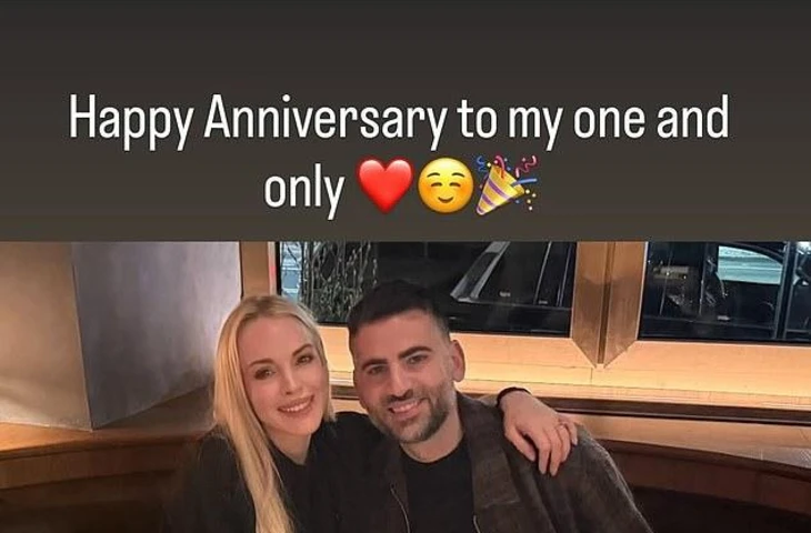 Линдси Лохан отметила годовщину свадьбы со своим мужем Бадером Шаммасом