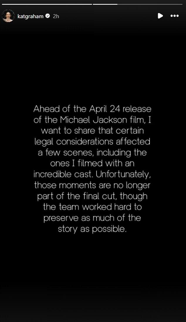 Грэм сообщила о своем уходе за день до освобождения Майкла.