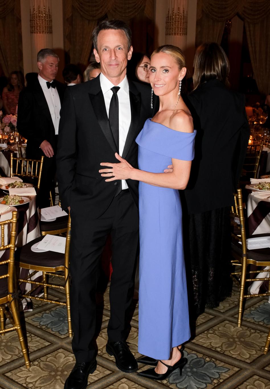 Сет Майерс и Алекси Аше на весеннем балу Общества MSK.