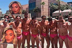 Casey O’Gorman/tvshowbiz/molly-smith/index.htmlmade sure bride-to-be Molly Smith wasn’t far from fiancéTom Clare’s mind amid hisLas Vegasstag do on Saturday