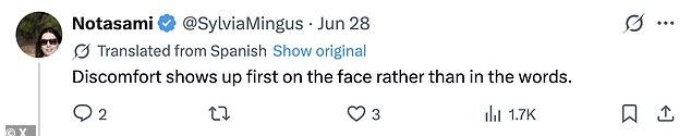 Дискомфорт сначала проявляется на лице, а не в словах.