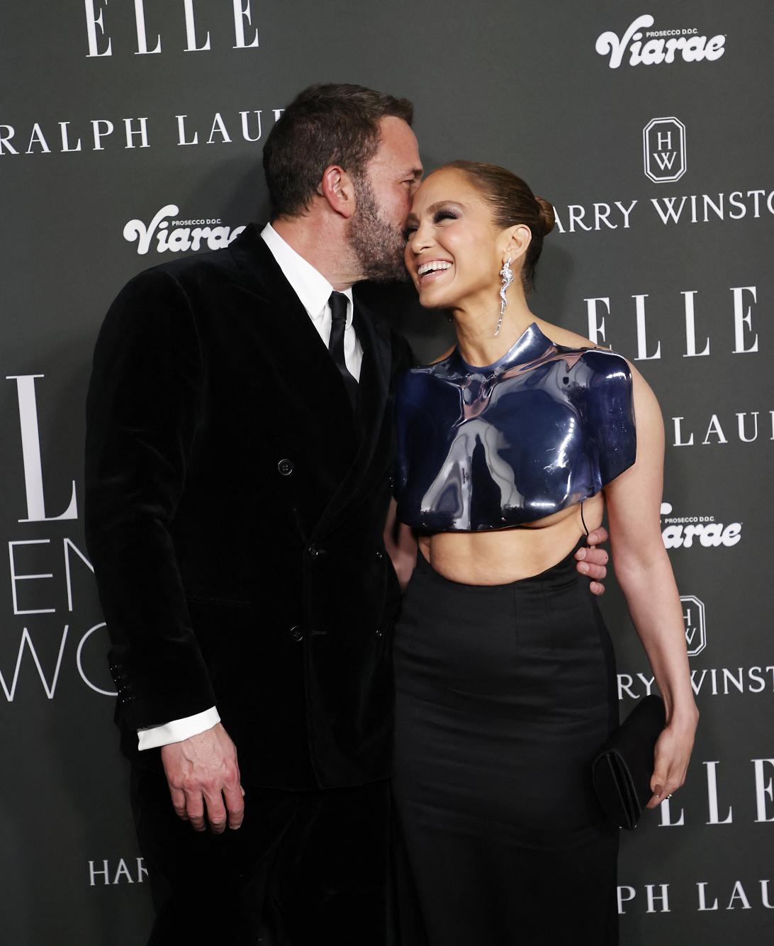 Дженнифер Лопес и Бен Аффлек на церемонии Elle.